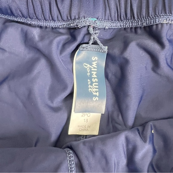 Swimsuits For All Women's Plus Size 2-Piece Swim Skirtini Set 18 L13-35 - Picture 8 of 8